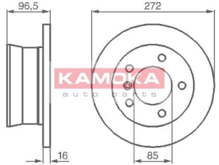 Гальмiвнi диски MB Sprinter 308-316/VW LT 95-06/MB G-class (W463) 94- KAMOKA 1031864