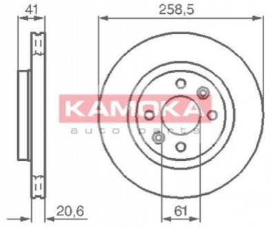 Тормозные диски RENAULT 19 88-95/CLIO I/II 90-/MEGANE 95-03/KANGOO 97- KAMOKA 1032192