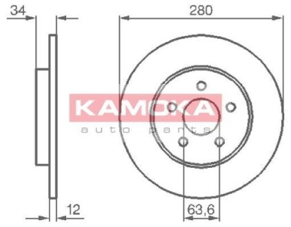 Тормозные диски FORD MONDEO III 00-/JAGUAR X-TYPE 01- KAMOKA 1032252