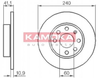 Гальмівні диски OPEL CORSA C 00- KAMOKA 1032258