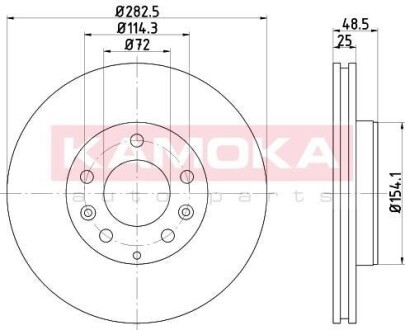 Гальмiвнi диски Mazda 6 02-13 KAMOKA 1032420