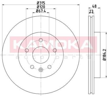 Гальмiвнi диски Opel Insignia A 08- KAMOKA 103242