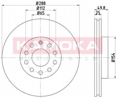 Тормозные диски AUDI A3 03-/SEAT LEON 05-/SKODA OCTAVIA 04-/SUPERB 08-/VW KAMOKA 1032436