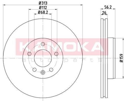 Гальмiвнi диски VW T4 96-03 KAMOKA 103259