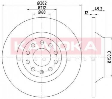 Тормозные диски AUDI A6 04- KAMOKA 1032616