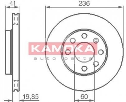 Тормозные диски DAEWOO NEXIA 95-97/LANOS 97- KAMOKA 103302 (фото 1)