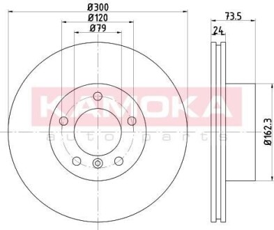 Гальмiвнi диски BMW 1 (E81/E87) 04-/3 (E90) 05- KAMOKA 1033072