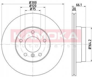 Тормозные диски BMW 1 (E81/E87) 04-/3 (E90) 05- KAMOKA 1033098