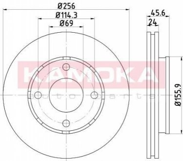 Тормозные диски MITSUBISHI COLT VI 04-/SMART FORFOUR 04- KAMOKA 1033242