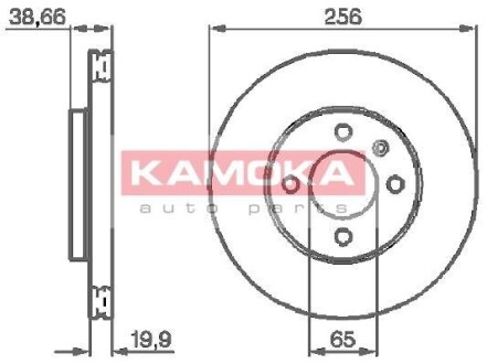 Гальмiвнi диски VW Caddy -03/Golf II-III -02/Passat -97 KAMOKA 103414