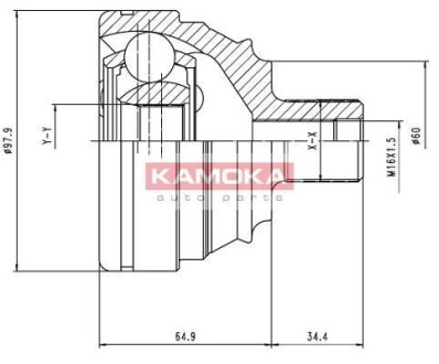 К-т шарнирный приводного вала KAMOKA 6426