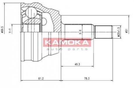 К-т шарнирный приводного вала KAMOKA 7094