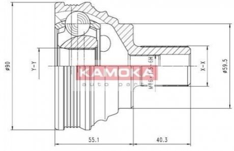 К-т шарнірний привідного валу KAMOKA 7338 (фото 1)