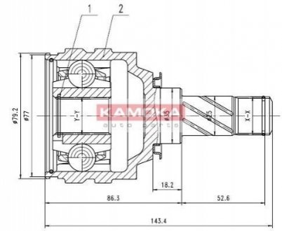 К-т шарнірний привідного валу KAMOKA 8717