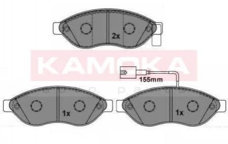 Тормозные колодки дисковые CITROEN JUMPER 06-/FIAT DUCATO 06-/PEUGEOT BOXER 06- KAMOKA JQ101100