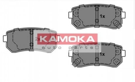 Гальмівні колодки дискові HYUNDAI I20 08-/I30 07-/IX35 10-/KIA SPORTAGE 10- KAMOKA JQ101146 (фото 1)