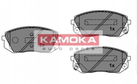 Тормозные колодки дисковые HYUNDAI IX35 10-/KIA CARENS II/III 02-/SPORTAGE 10- KAMOKA JQ101149