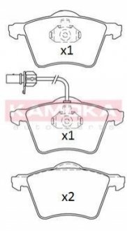 Тормозные колодки дисковые. FORD GALAXY 95-/SEAT ALHAMBRA 95-/VW SHARAN 95- KAMOKA JQ101165