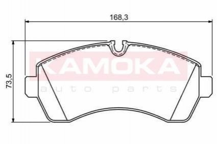 Тормозные колодки дисковые MERCEDES SPRINTER 06-/VW CRAFTER 06- (5T) KAMOKA JQ1012089