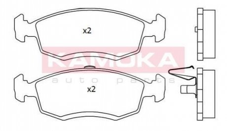 Тормозные колодки дисковые DACIA LOGAN MCV 07-/SANDERO 08- KAMOKA JQ101225