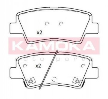 Тормозные колодки дисковые HYUNDAI ACCENT IV 10-/ELANTRA 11-/I40 12-/VELOSTAR 11- KAMOKA JQ101268