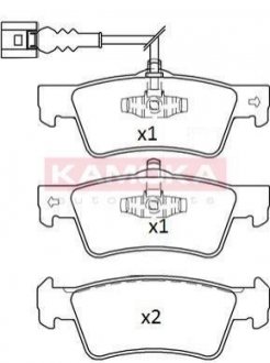 Тормозные колодки дисковые VW TOUAREG 03-/MULTIVAN T5 03-/TRANSPORTER T5 03- KAMOKA JQ101306