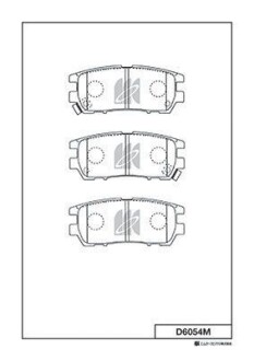 Колодка торм. (MK) KASHIYAMA D6054M