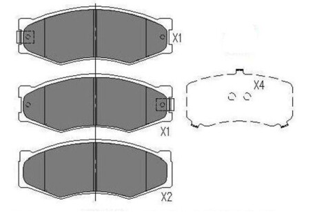 PARTS NISSAN Колодки гальмівні передн. Bluebird,Serena,Vanette 84- KAVO KBP-6524