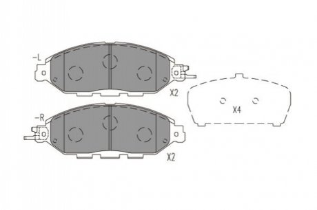 Тормозные колодки (передние) Nissan Pathfinder 2.5/3.5 4WD 13- KAVO KBP-6623