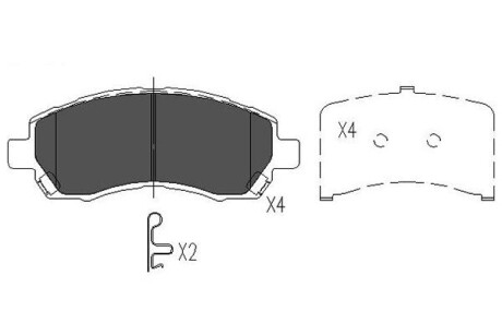 PARTS SUBARU Гальмівні колодки передн.Impreza,Legacy KAVO KBP-8015