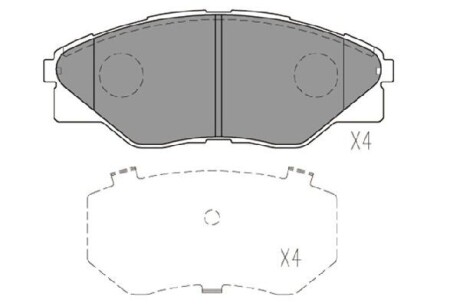 PARTS TOYOTA Гальмівні колодки передн.Hilux III 05- KAVO KBP-9135