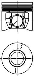 Поршень двигуна KOLBENSCHMIDT 40739610