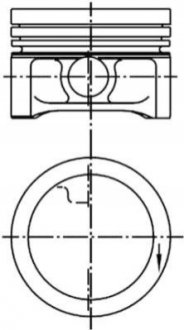 Поршень з кільцями SMART 63.75 M160 (вир-во) KOLBENSCHMIDT 99 455 610 (фото 1)