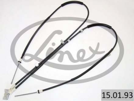 Трос ручника (задний) Ford Connect 02- (-ABS) (низкая база) (барабанный тормоз) LINEX 15.01.93 (фото 1)