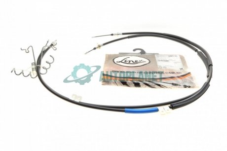 Трос ручника (задний) Ford Connect 02- (+ABS) (низкая база)(дисковый тормоз) LINEX 15.02.35 (фото 1)
