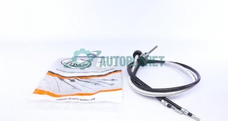 Трос ручника (задній) Ford Focus/C-Max 03-07 (1353+1504mm) (електро) LINEX 15.78.01