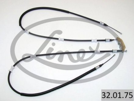 Трос ручника (задний) Opel Vectra B 1.6-2.6i V6 95- (1460/1225x2) LINEX 32.01.75