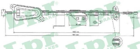 Трос ручного гальма LPR C0482B