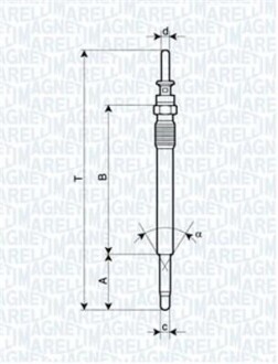 Свічка розжарювання ASTRA, OMEGA, VECTRA [] MAGNETI MARELLI 062900009304