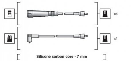 MSK1129 К-кт проводов зажигания MAGNETI MARELLI 941318111129