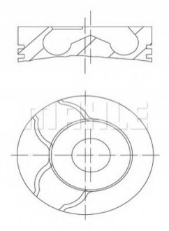 Поршень с кольцами MAHLE / KNECHT 001 01 00