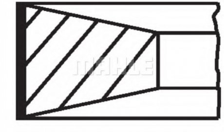 Кільця поршньові MB OM364/366 -98 (98мм/+0,5) (2,5-2,5-4) MAHLE / KNECHT 002 80 N1 (фото 1)