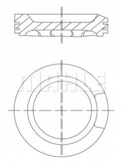 Поршень AUDI A3, A4/VW BORA, GOLF IV 1.8 96- (81.26mm) MAHLE / KNECHT 033 04 01 (фото 1)