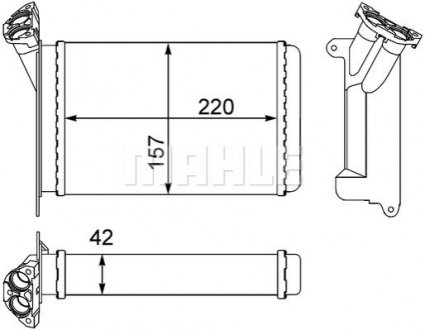 Радіатор пічки E30 1.6-2.7 82-94 MAHLE / KNECHT AH95000S