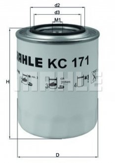 Фільтр паливний MAHLE / KNECHT KC 171