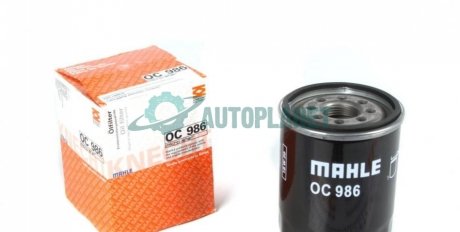 Фильтр масляный Fiat Doblo 1.2/1.4 00-/Opel Combo 1.4 12- MAHLE / KNECHT OC 986 (фото 1)
