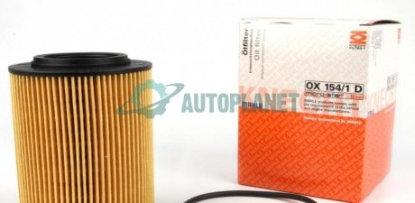 Фильтр масляный BMW 3 (E36/E46)/ 5 (E39/E60/E61)/ 7 (E38/E65/E66/E67) MAHLE / KNECHT OX 154/1D (фото 1)