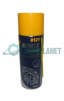 Смазка универсальная (спрей/белая/литиевая) White Grease (450g) MANNOL 8121 (фото 1)