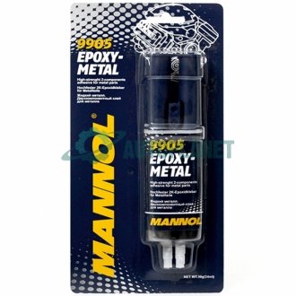 Клей двокомпонентний для металу Epoxy-Metal (30g) MANNOL 9905
