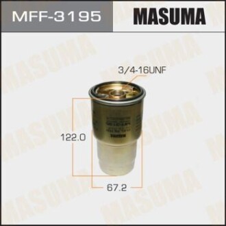 Фільтр паливний Toyota Avensis (-10), RAV4 (01-15) 2.0, 2.2D (MFF-3195) MASUMA MFF3195